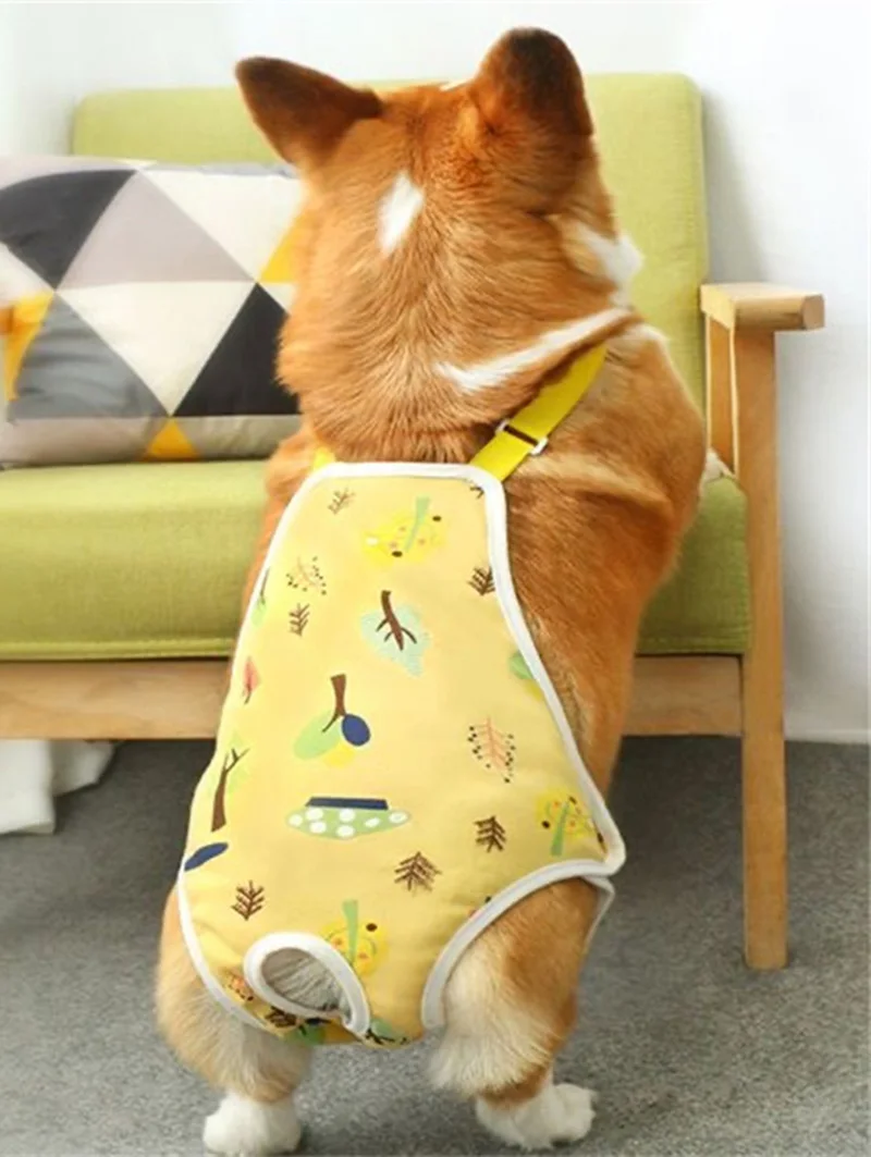 Small Dog Clothing Soft Cotton Pet Shorts with Strap Adjustable Female Dog Underwear Suit for Home Wear pa&ntilde;ales para perros dog diapers pet diapers dog nappies dog shorts