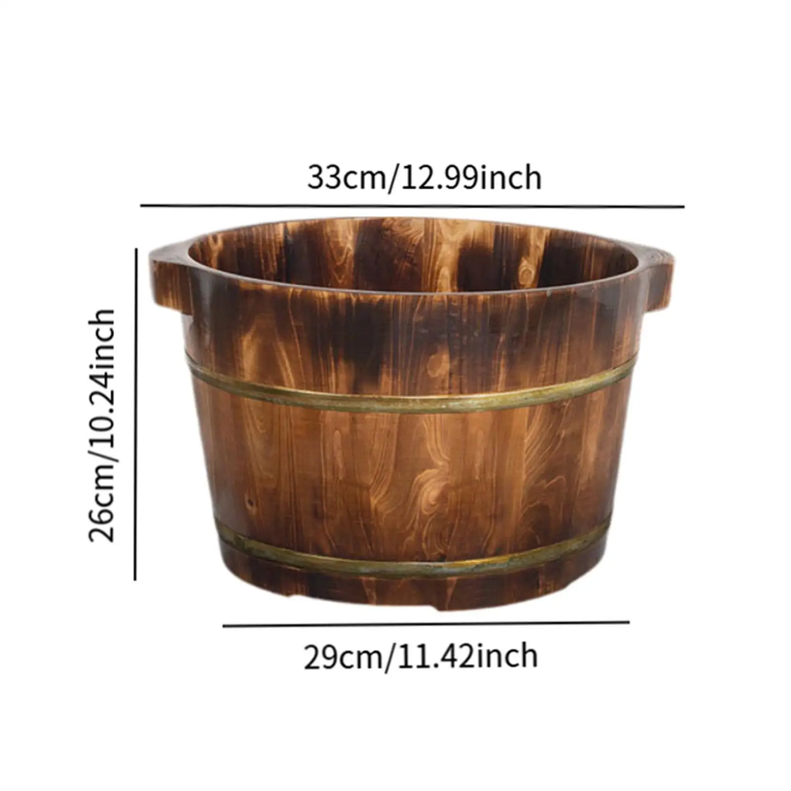 Wood Foot Bath Tub Deep Foot Washing Bucket for Bathroom Household Women Men Wood Foot Bath Tub Deep Foot Washing Bucket for Bathroom Household Women Men
