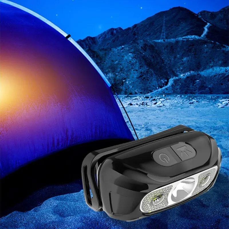 head flashlight cob headlamp Fishing And Camping Head Lamp Usb Charging Induction Type Portable Night Running Head Led Front Flashlight