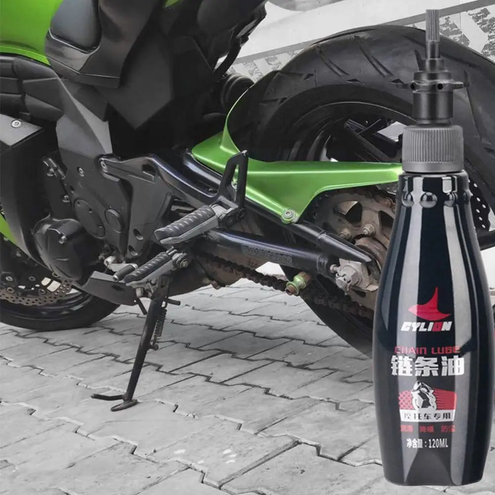 Engine Oil Motorcycle Chain Lubricant Agent 120ml Motorcycle chain lube Protection Lubrication Against Long-lasting Oil Kit machinery lubrication oil engine oil additive motorcycle lube applicator