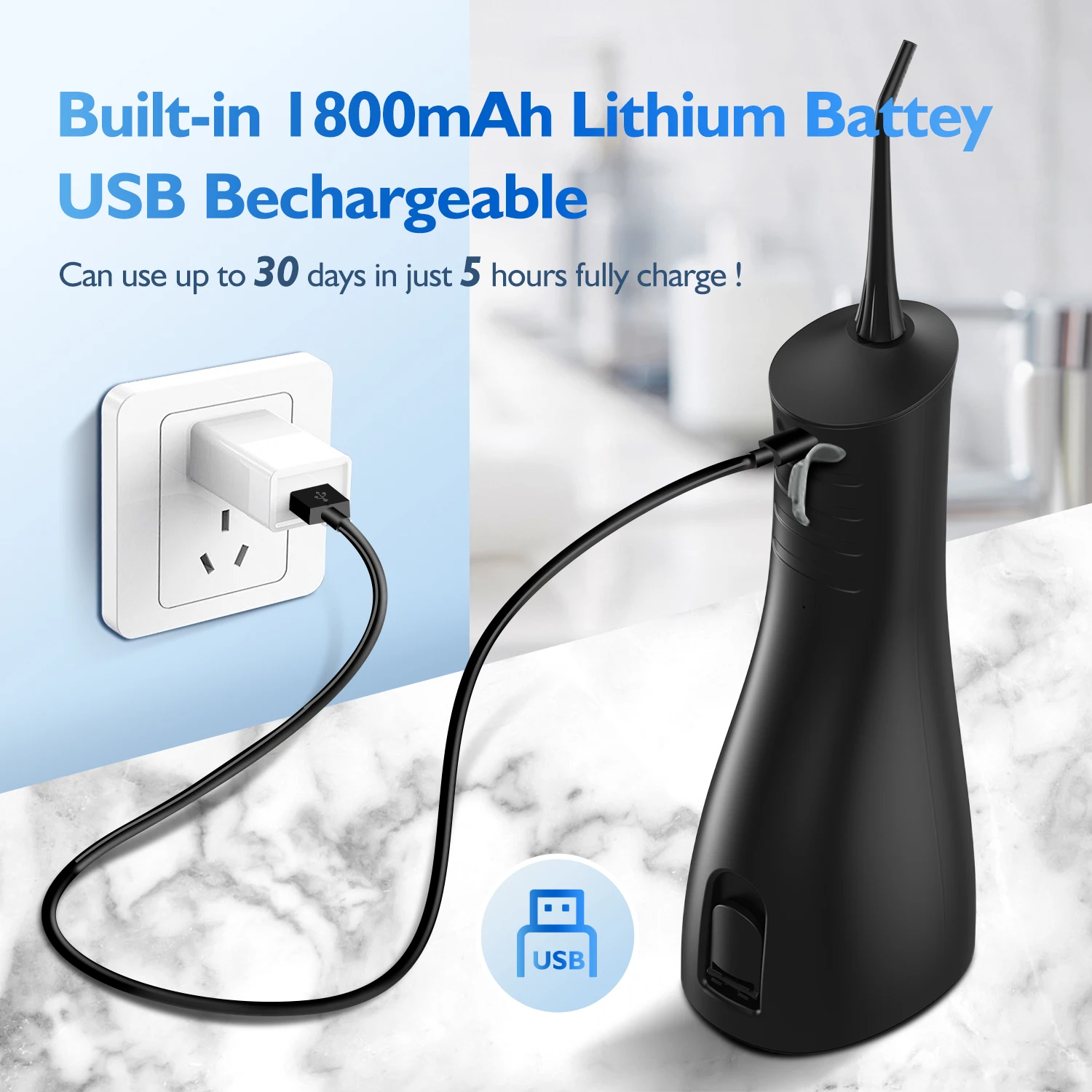 Sejoy Rechargeable Portable Water Flosser for Teeth