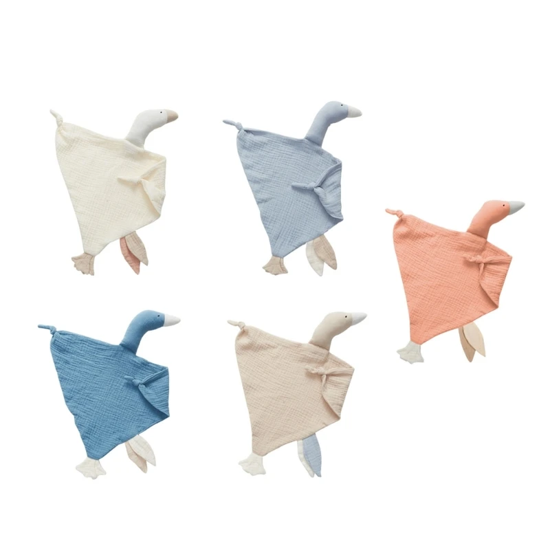 

F62D Infant Soother Bib Mood Appease Bib Animal Shaped Security Blanket for Boy Girl Newborn Multi-layer Pacify Handkerchief