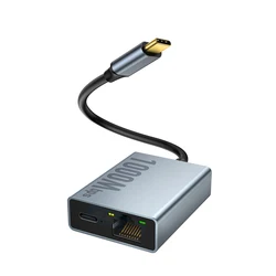 High-Speed USB-C to Ethernet Adapter, 1000Mbps Network Card for Seamless Connectivity (1pc type C)