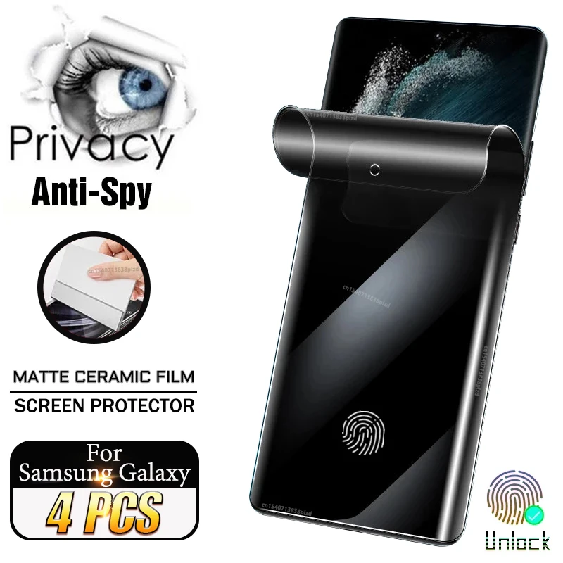 Matte Ceramic Privacy Film For Samsung Galaxy S23 S22 S21 S20 Plus