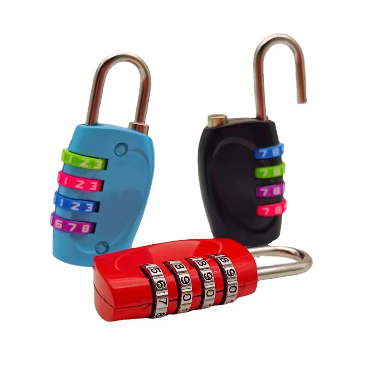 4 Digit Password Lock Zinc Alloy Password Padlock for Door Gym Drawer Trunk Cabinet Gift Code Resettable 1PCS images - 6