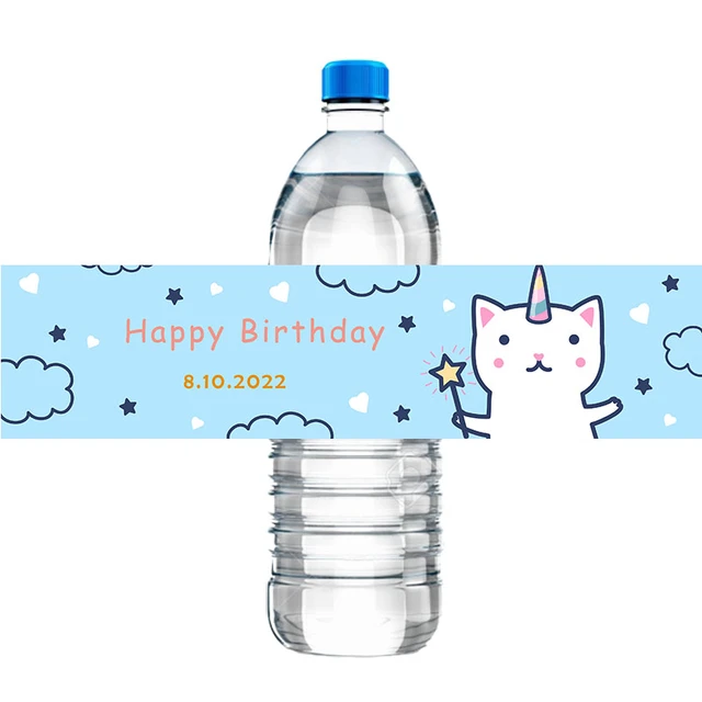 Happy Unicorn Personalized Water Bottle