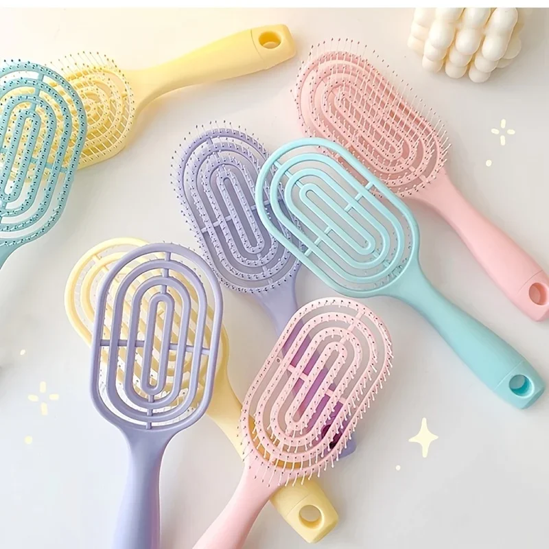 스트레이트 헤어 스타일링 빗, 속이 빈 리브 빗, 후이지 모양 미용 빗, 마사지..