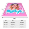 Cute Like Nastya Blankets Coral Fleece Plush Summer Air Conditioning Kawaii Cartoon Throw Blanket for Sofa Car Bedding Throws 6