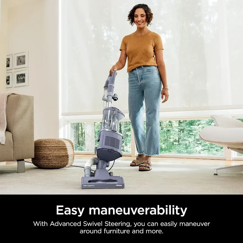 Shark NV352 Upright Vacuum, Hepa Filter, Anti-Allergen Technology, Swivel Steering, with Upholstery & Crevice Tools, Lavender 6
