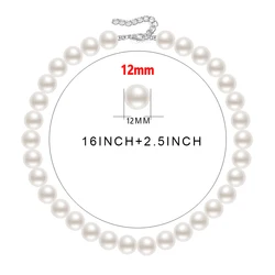 Elegant Pearl Pet Collar Necklace - Adjustable Luxury Jewelry (White 12mm)