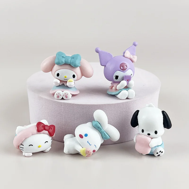 

Sanrio Hello Kitty Doll Model Action Anime Figures Cinnamoroll Mymelody Doll Model Toys Cute Cartoon Esports Room Ornaments Gift