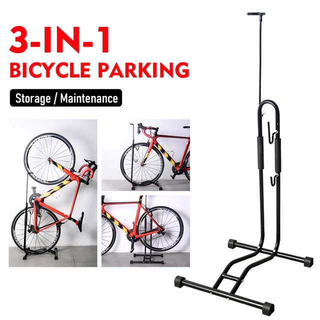 Support de vélo vertical 3 en 1, stationnement au sol de vélo T1