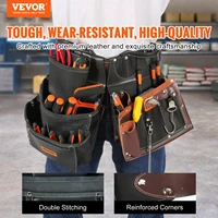 VEVOR 31 Pockets Tool Belt Pounch Adjusts 32 In to 54 In Leather Detachable Tool Storge Bag for Electrician Carpenter Handyman 2