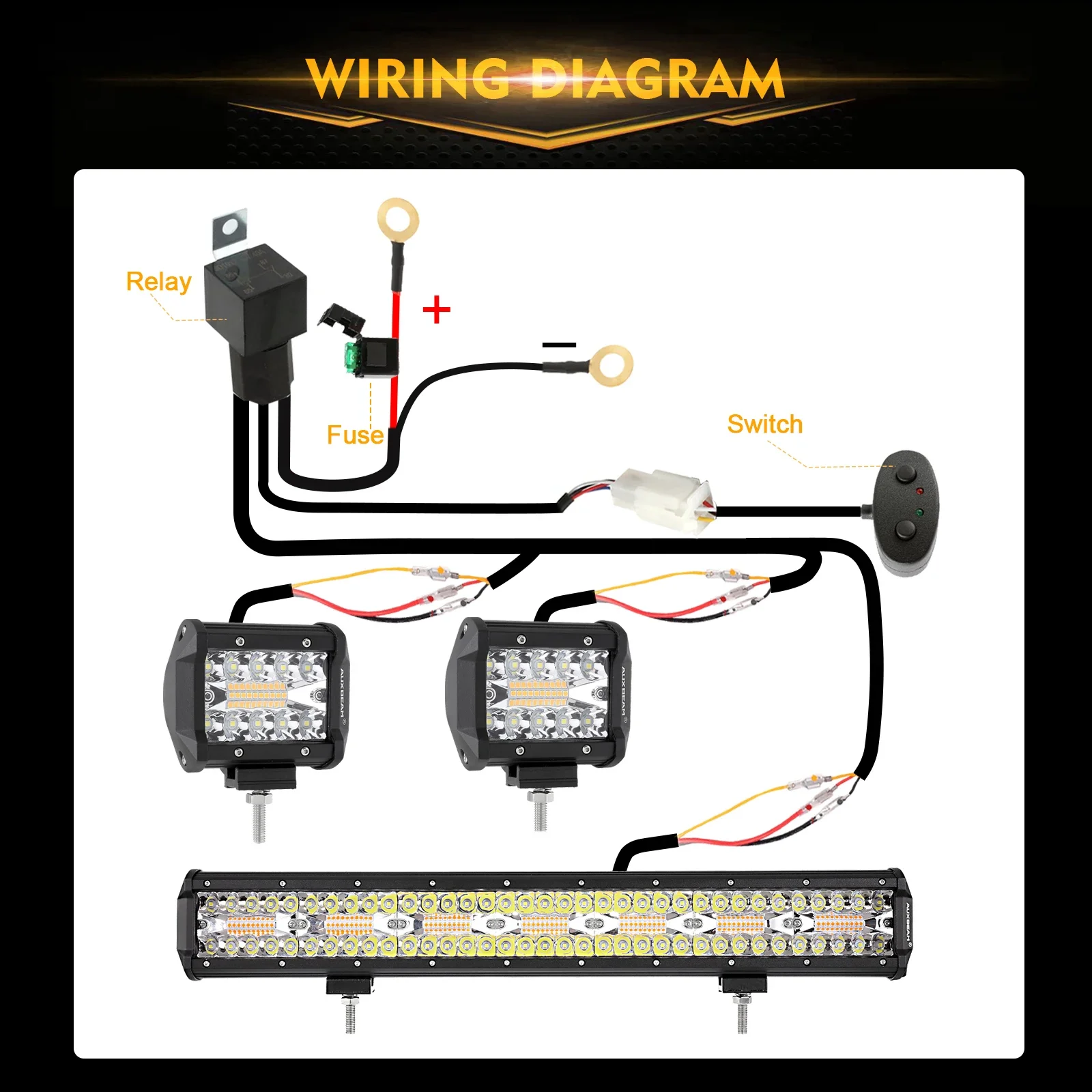 AUX BEAM オークスビーム フォグ交換ユニット AUX BEAM オークスビーム】フォグランプ交換ユニットセット