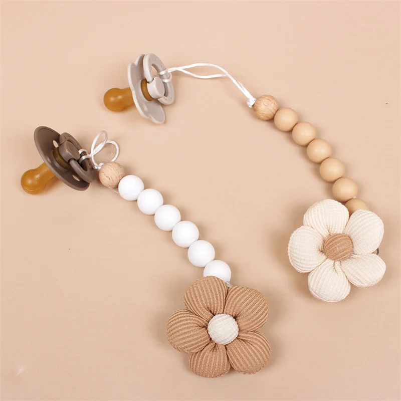 

Cute Silicone Baby Pacifier Clips Flower Pacifiers Chain Nipple Bracket Holder for Nipples Clip Toddler Toys Newborn Shower Gift
