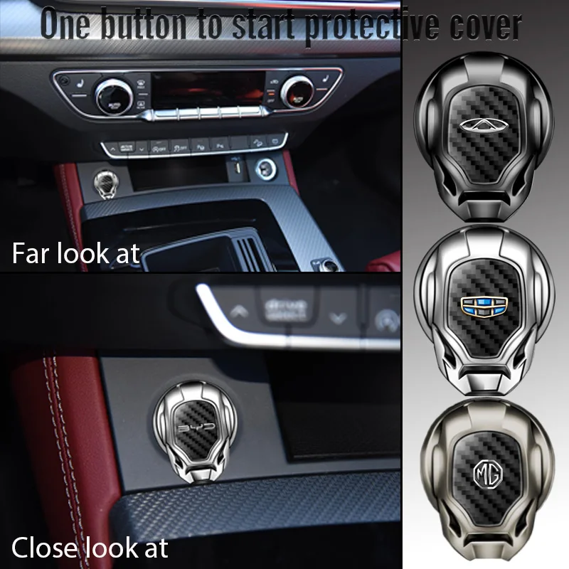 Car Oneclick Start Stop Buttons Metal Protective Cover For Volkswagen
