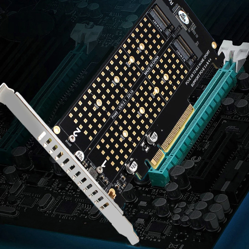 

Плата расширения M.2 NVME SSD на PCIE X8, 2 порта, RAID