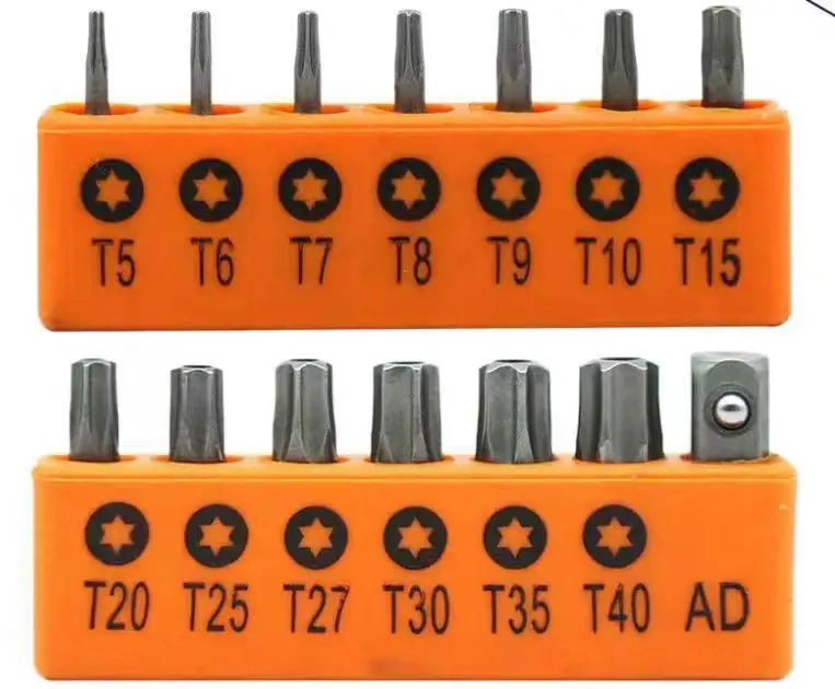 14pcs 25mm Torx Screwdriver Bits T5-T40