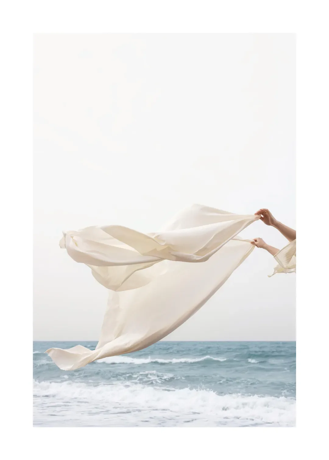Tropical Blue Sea and White Sand Beach Canvas Wall Art