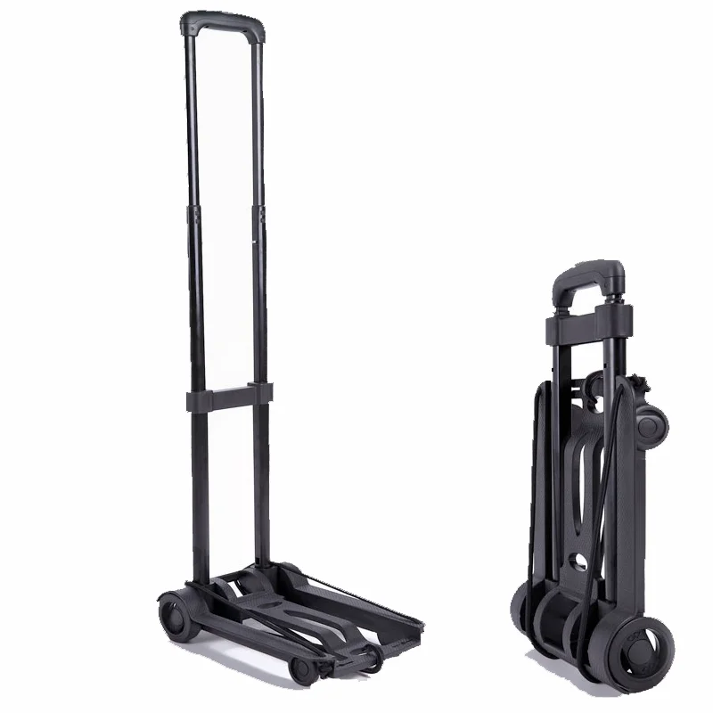Portable Folding Luggage Travel Shopping Cart Lightweight Trolley Hand Truck Barrow Cart Home Foldable Wheel Trolley