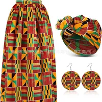 Robes africaines femmes jupe à franges Kente 5
