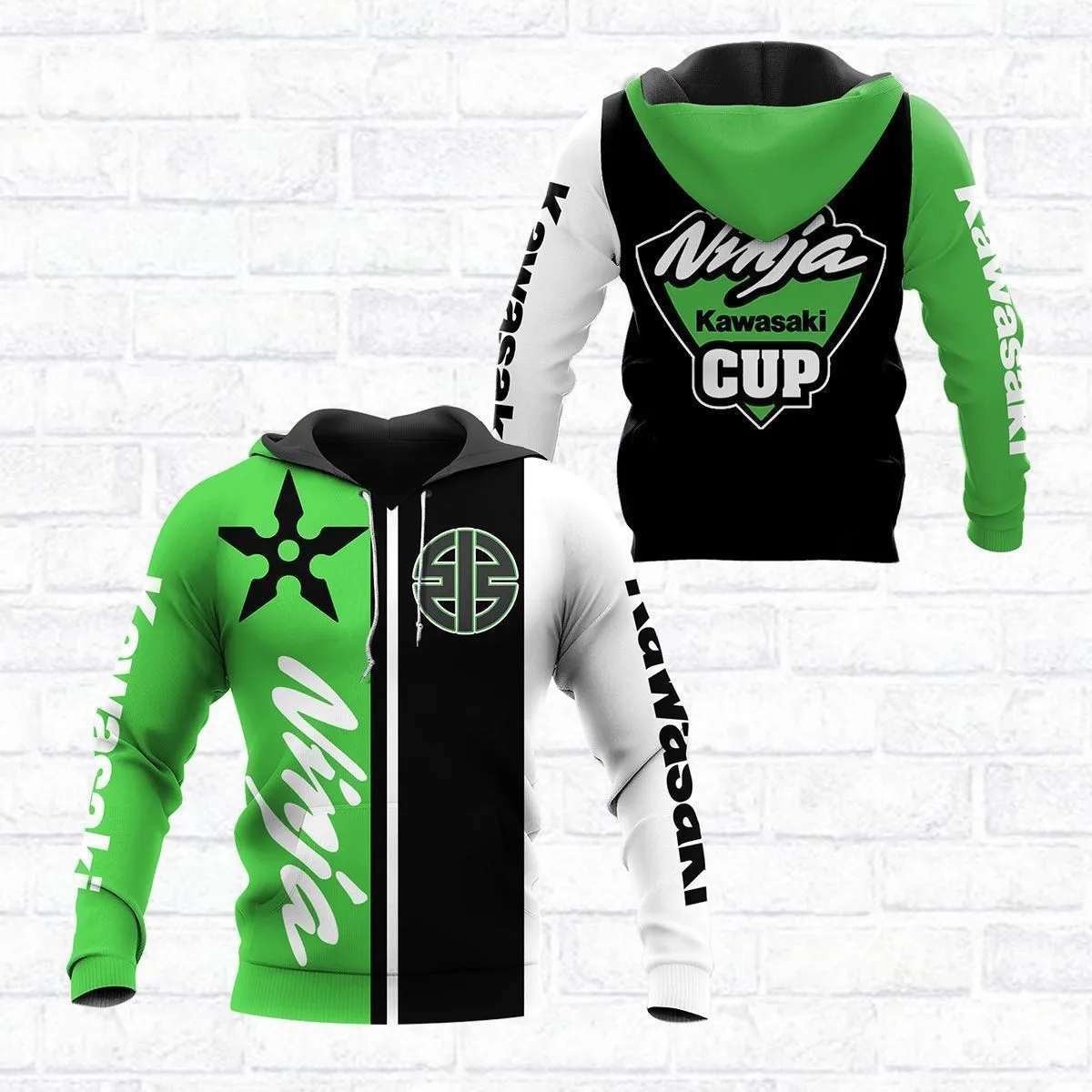 thumbnail image 1 of Sudadera con capucha para hombre con estampado 3D de motocicleta Kawasaki, ropa de calle para exteriores, estilo hip hop, para montar en motocicleta, sudadera de moda para hombre, 1 of 5