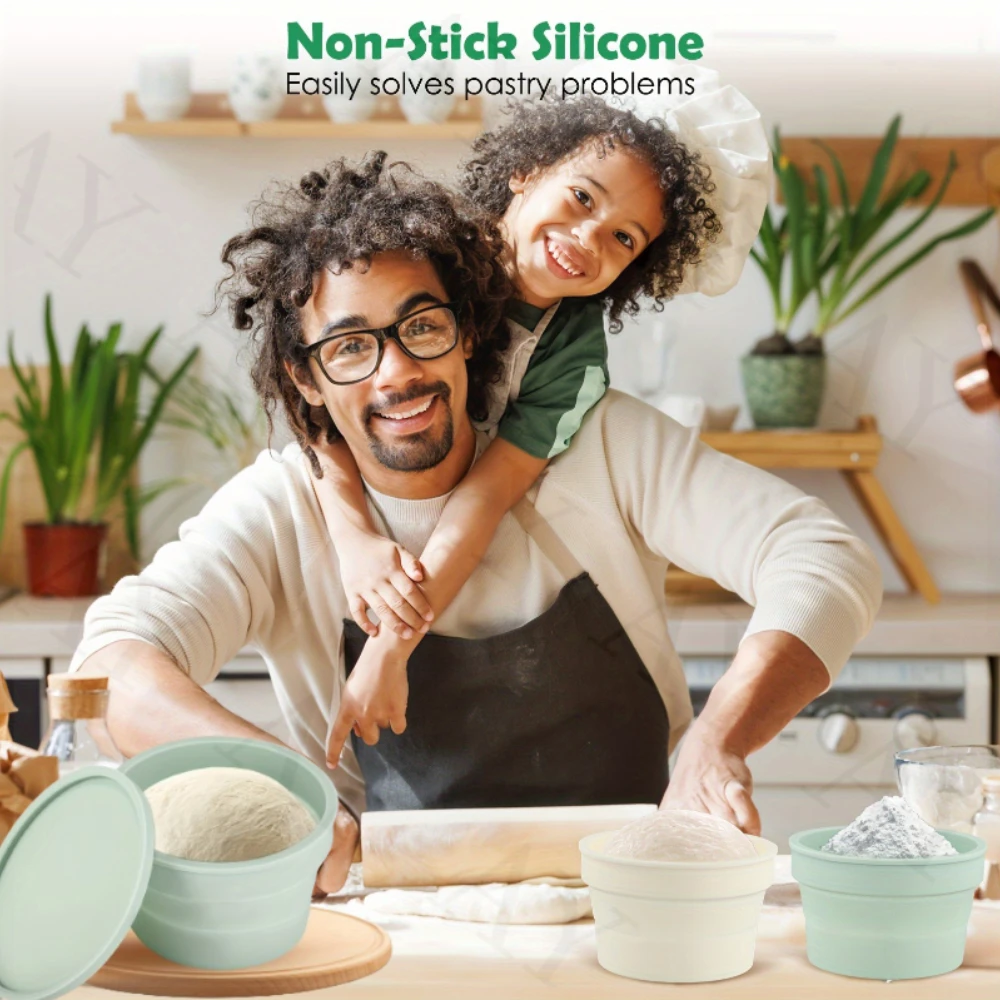 Silicone Pizza Dough Fermentation Box Dough Fermentation Baskets Bread Proofing Container For Bread Pizza Baking Tools fermentation basket