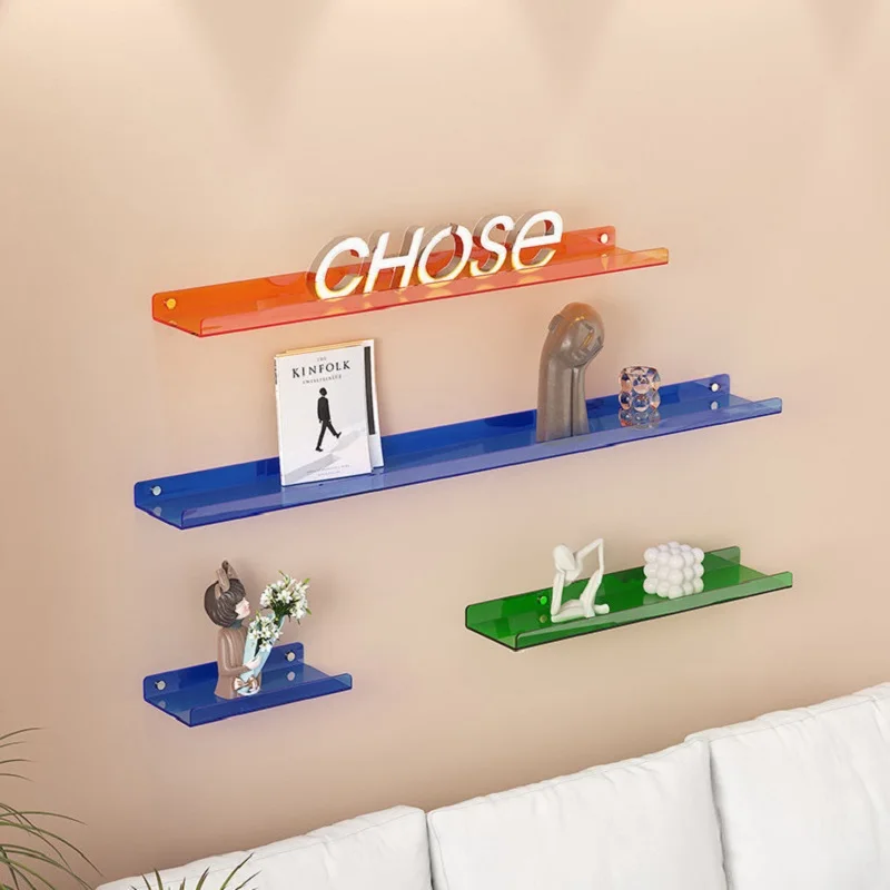 12 Size Creative Wall Hanging Bookshelf Shelf Color Acrylic Picture