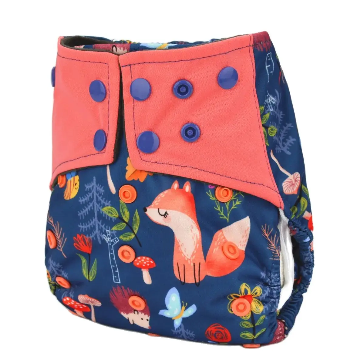 Cloth Diapers 1 Charcoal Bamboo Baby Cloth Diaper Nappy Washable Reusable Double Gusset 3-15kg 8-36lbs NO INSERT