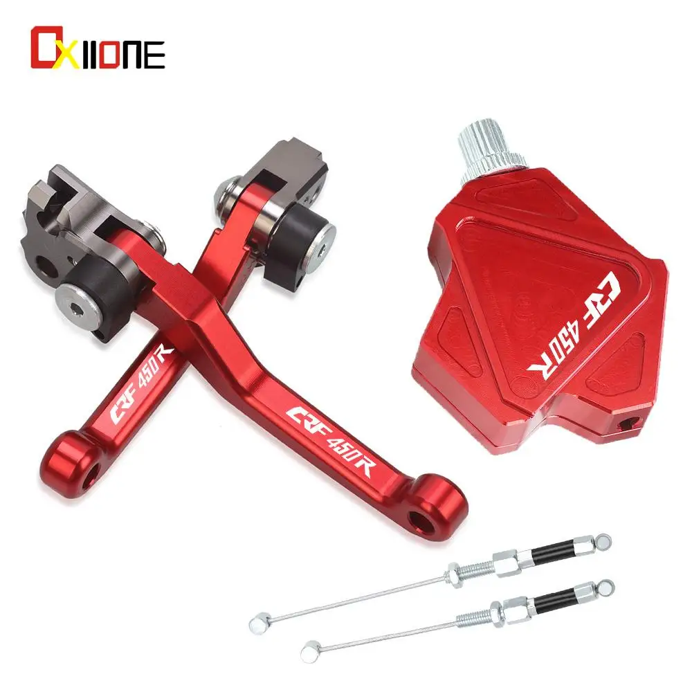 

For HONDA CRF450R CRF 450R 2002 2003 Motocross Foldable Pivot Brake Clutch Levers Dirt Bike Stunt Clutch Easy Pull Cable System