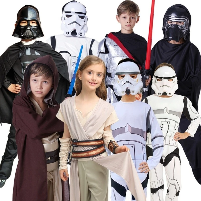 Afstoting Arabisch buitenspiegel Volwassen en kinderen halloween star wars cosplay kostuum kinder zwarte  krijger darth vader kleding witte soldaat buitenaardse kostuum| | -  AliExpress