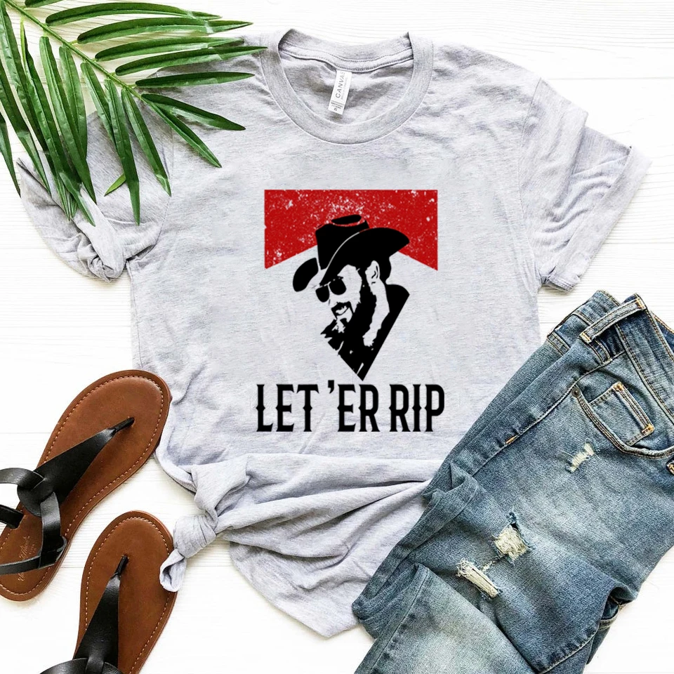 

Let 'er Rip Get Ripped Wheeler T Shirt Tv Show Inspired Tshirt Country Western Graphic Tee Women T-shirts Short Sleeve Tees Top