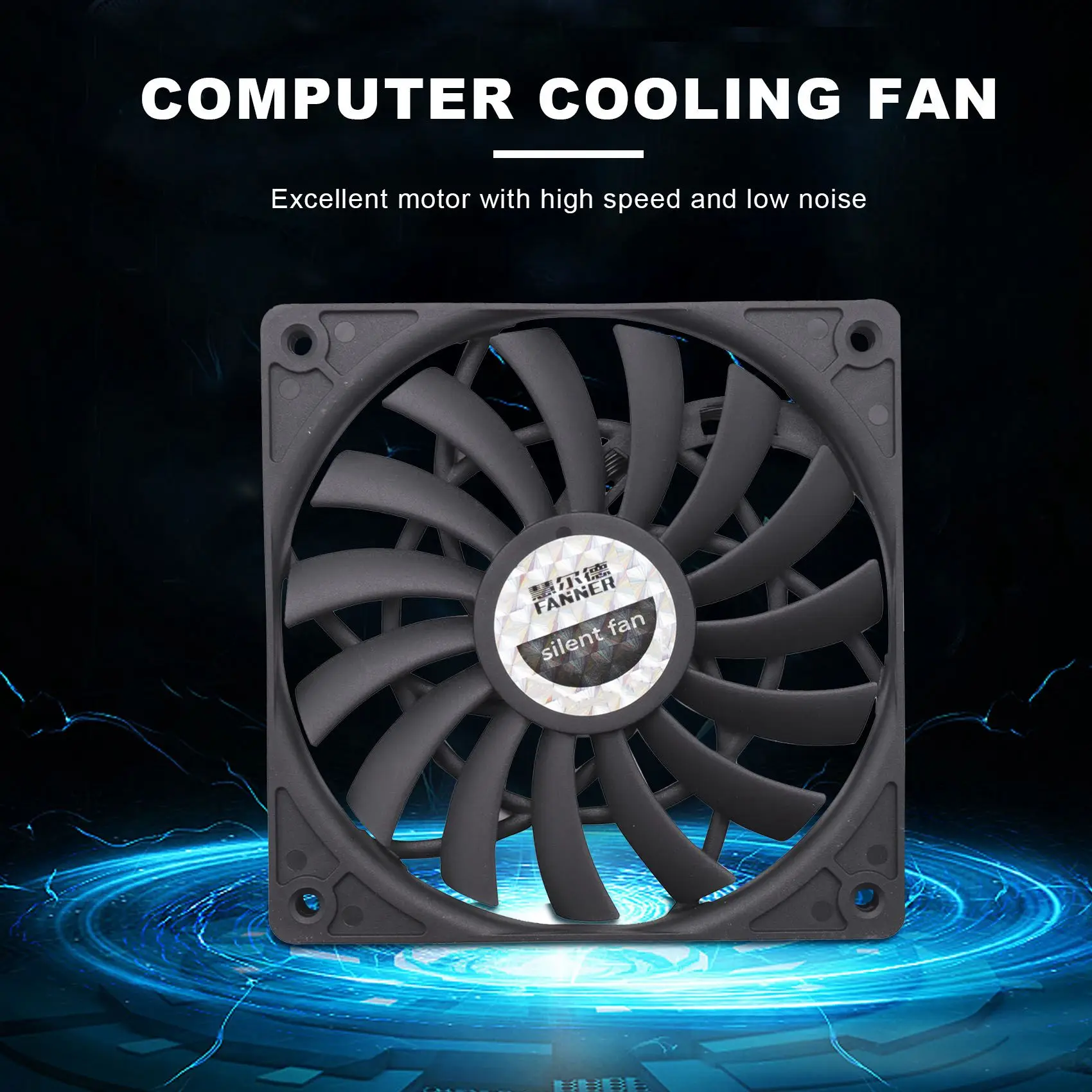 

Thin 12mm Thickness 120X120X12mm 12V Desktop Computer Host Quiet Fan with Speed 12CM Chassis Cooling Fan