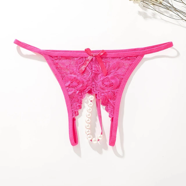 Womens Lace Open Crotch Thong Massage Pearl Transparent Panties Panties Lot  7 Womens Lingerie Underwear Sexy Hot Pink : : Clothing, Shoes &  Accessories