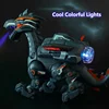 Electric Simulation Atomize Fire Dinoasur Bionic Walking Shaking Head Water Spray Cool Light Children Educational Puzzle Toys 4