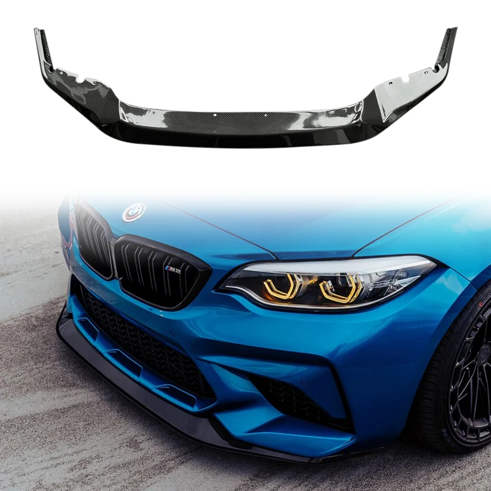 

Dry carbon fiber RSC front bumper lip for F87 M2C splitter