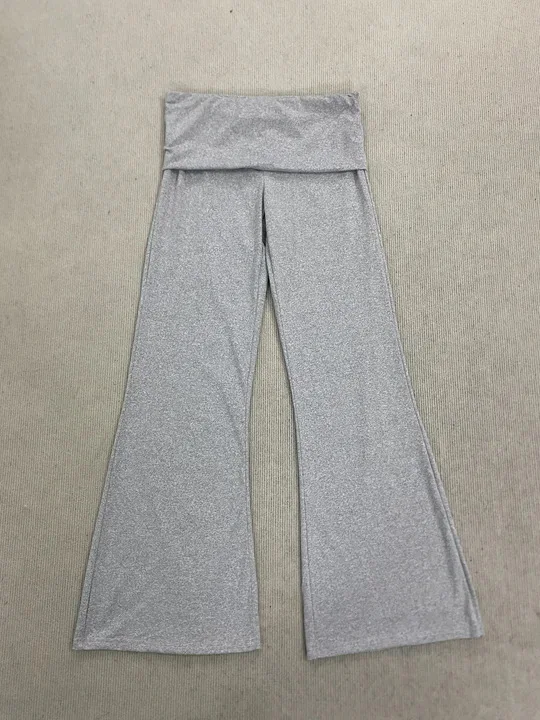 Vintage Kontrast-Faltenbund Bootcut-Hose, Damen Slim Fit Schwarze Schlaghose Dehnbare Lässige Y2K Streetwear Hose – Detail 5