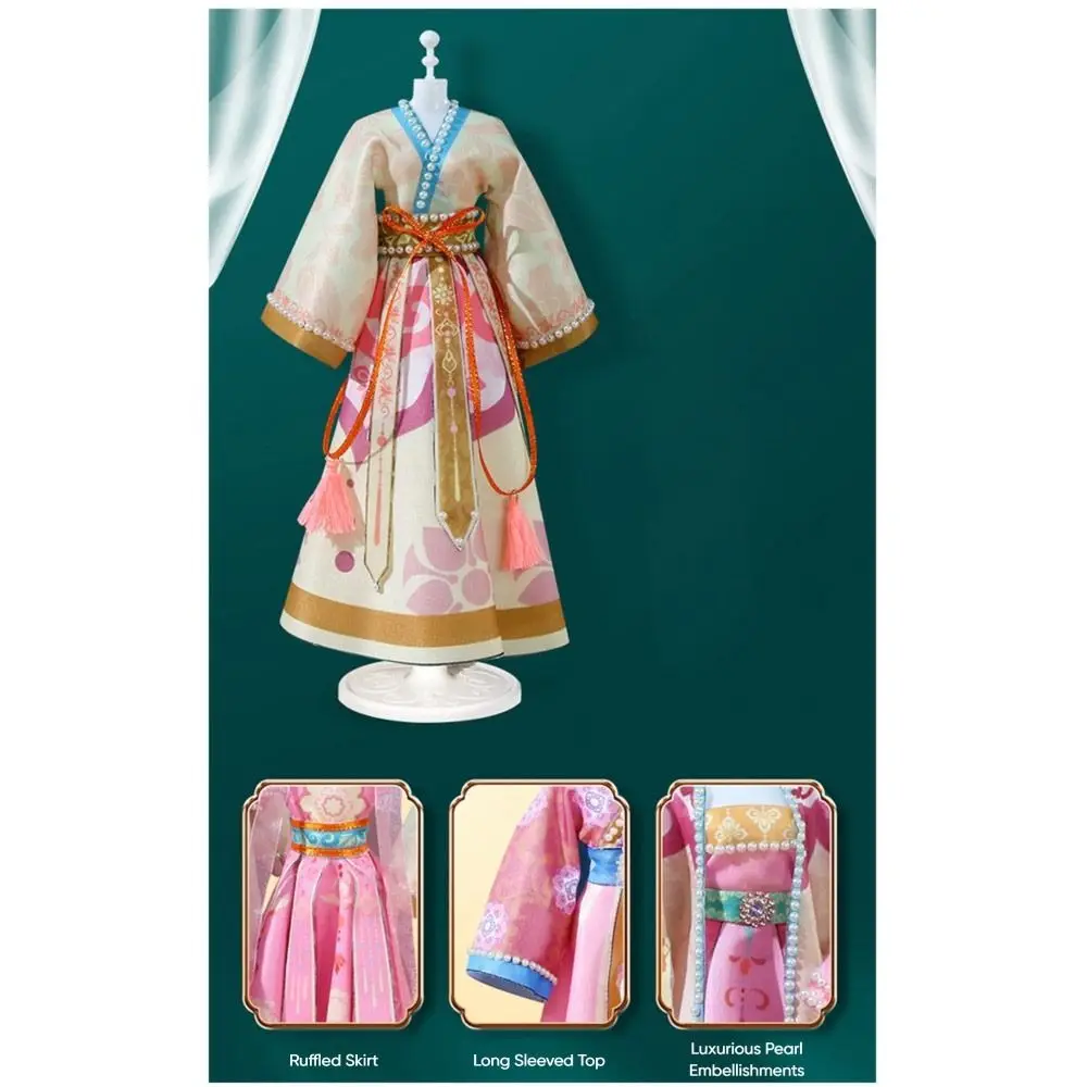 DIY Hanfu Doll Clothes Kit Multicolor
