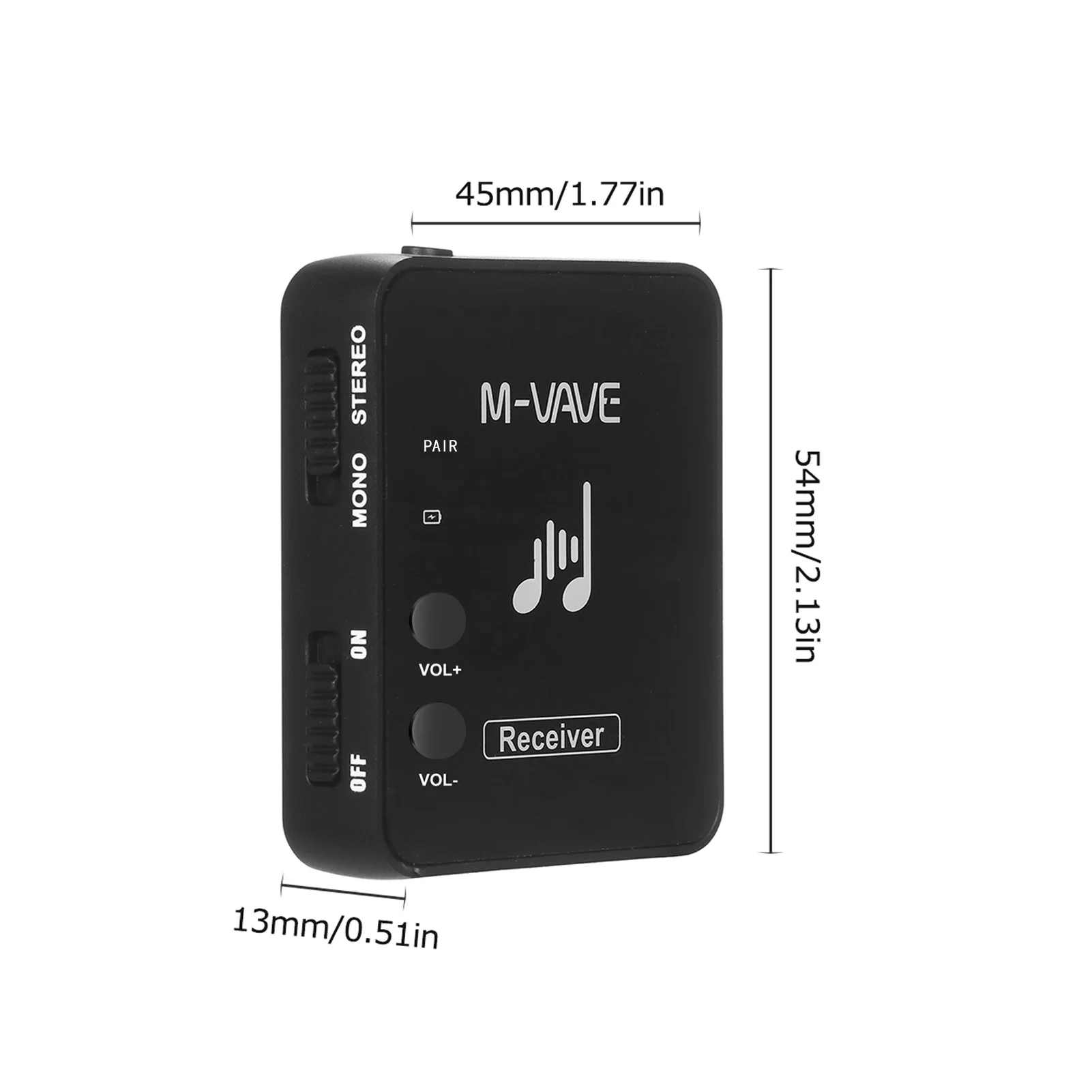 M-VAVE WP-10 무선 이어폰 모니터 시스템, 충전식 송신기, 리시버 지지대 스테레오 모노 녹음 기능, 2.4GHz