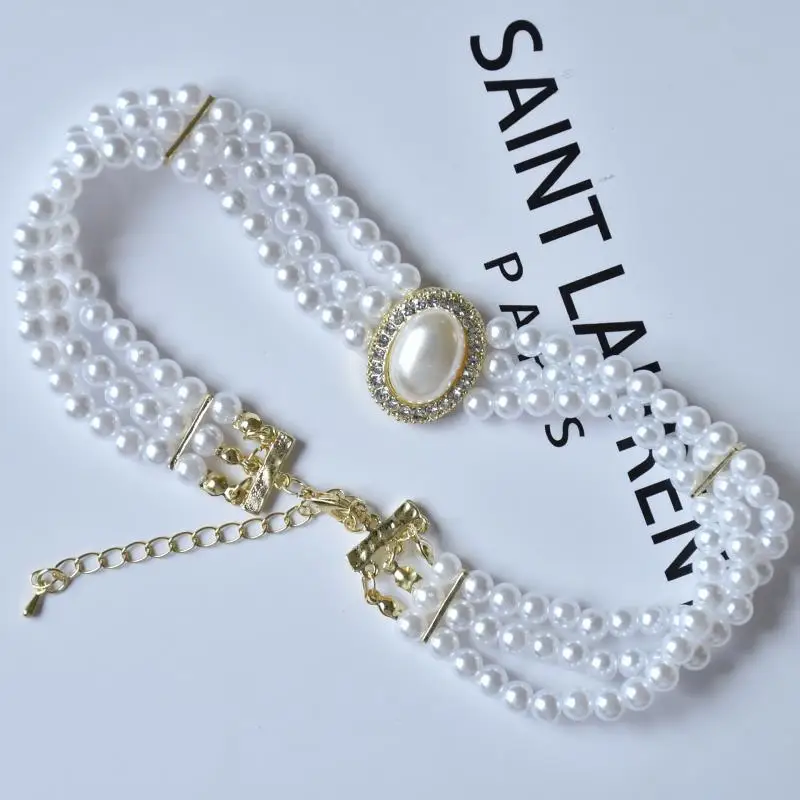 Collier De Perles Bronze Fait Main, Bijou élégant Et Mode Pour Femme