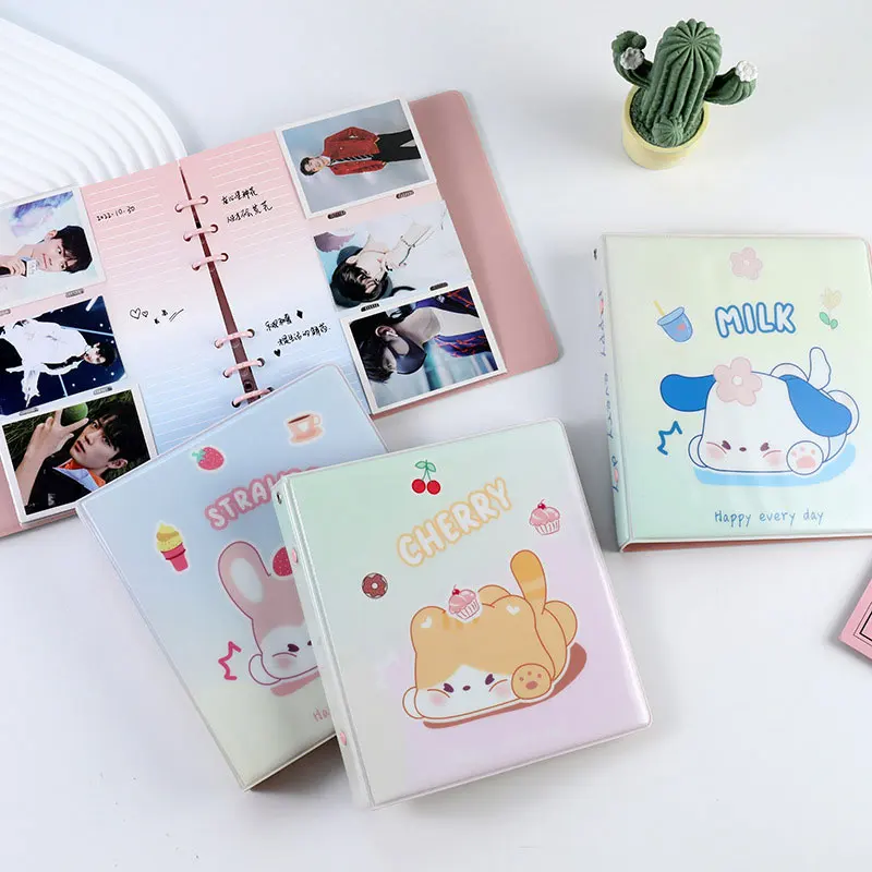 Pockets Photocard Binder 3/5Inch Photo Album  Book Kpop Photocard Holder Insert  Album Collect Book 3inch solid color photocard holder korea kpop binder photo album 32 pockets polaroid album idol star chasing instax collect book