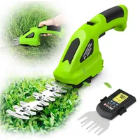 Cordless Grass Shear & Electric Hedge Trimmer 2 in 1 Handheld Hedge Trimmer 3.6V Electric Grass Cutter Rechargeable Battery 1