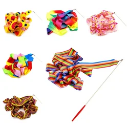 Banderole de danse colorée de 4M, bâton de tige tourbillonnante, de gymnastique et d'art rythmique 