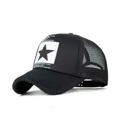 Trendy Spring Snapback Mesh Hat - Casual Outdoor Unisex Cap (Black p white)