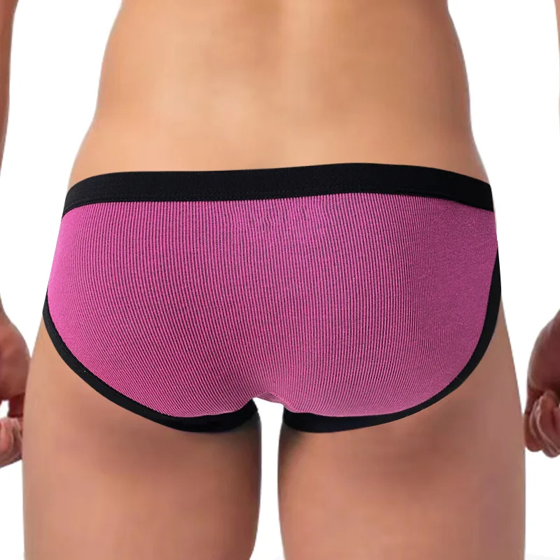 Men Sexy Big Pounch Briefs Elastic Low Rise Comfortable Fitness Underwear Gay Sissy Erotic Panties Breathable Fast Dry Boxers