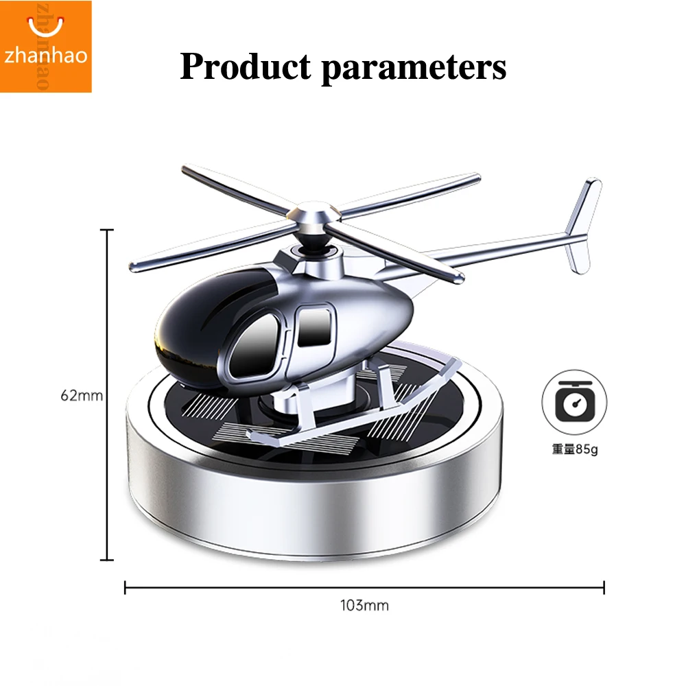 Car Air Freshener Solar Helicopter Modeling Decoration Aromatherapy Car  Interior Accessories Propeller Rotating Perfume Diffuser