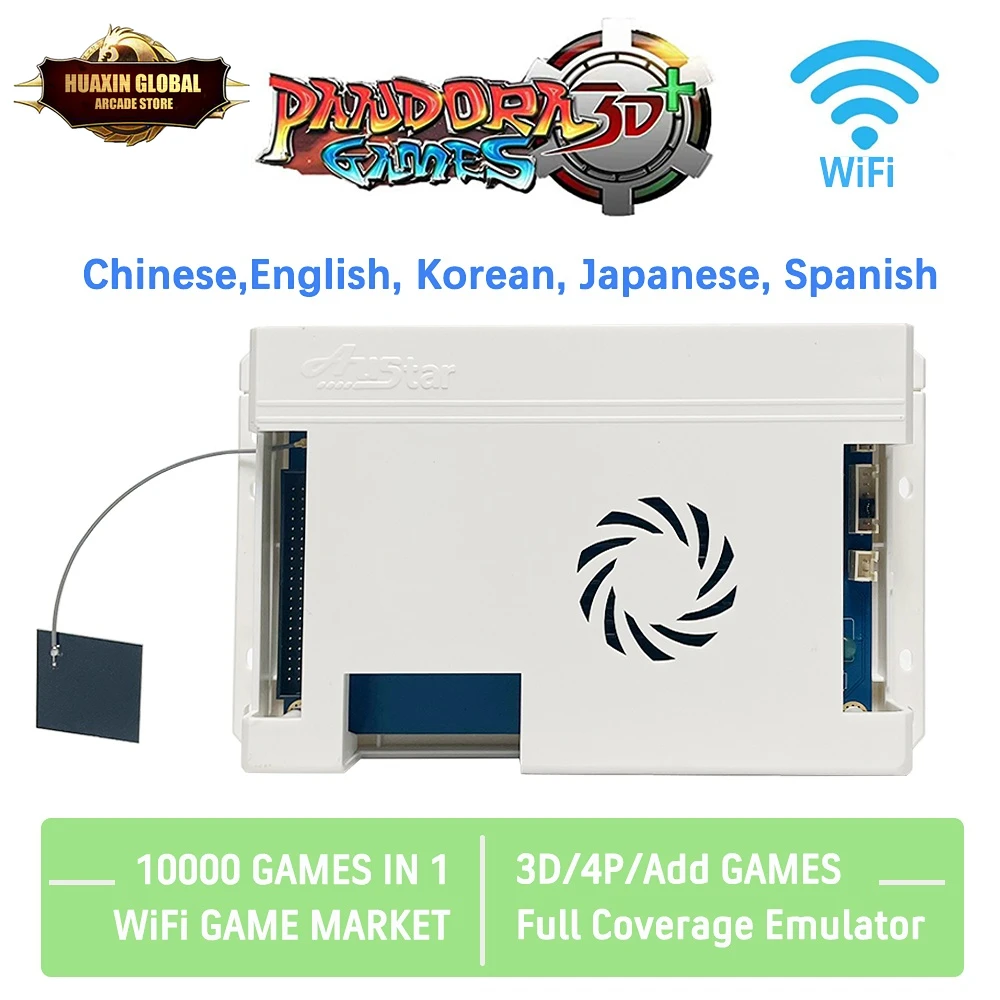 

WiFi Version Pandora 3D 10000 in 1 Retro Arcade Games PCB Board Games HDMI VGA Output Motherboard Support Add Extra Games Online