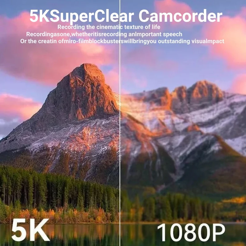 ApexTPHD 5K 레트로 디지털 카메라 75MP 사진 카메라 비디오 캠코더 브이로그 소녀 학생 성인 입문용 스크린 플립 카메라