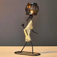 Creative Iron Candle Holder African Metal Candlesticks Wedding Christmas Decoration Home Table Living Room Ornaments 5