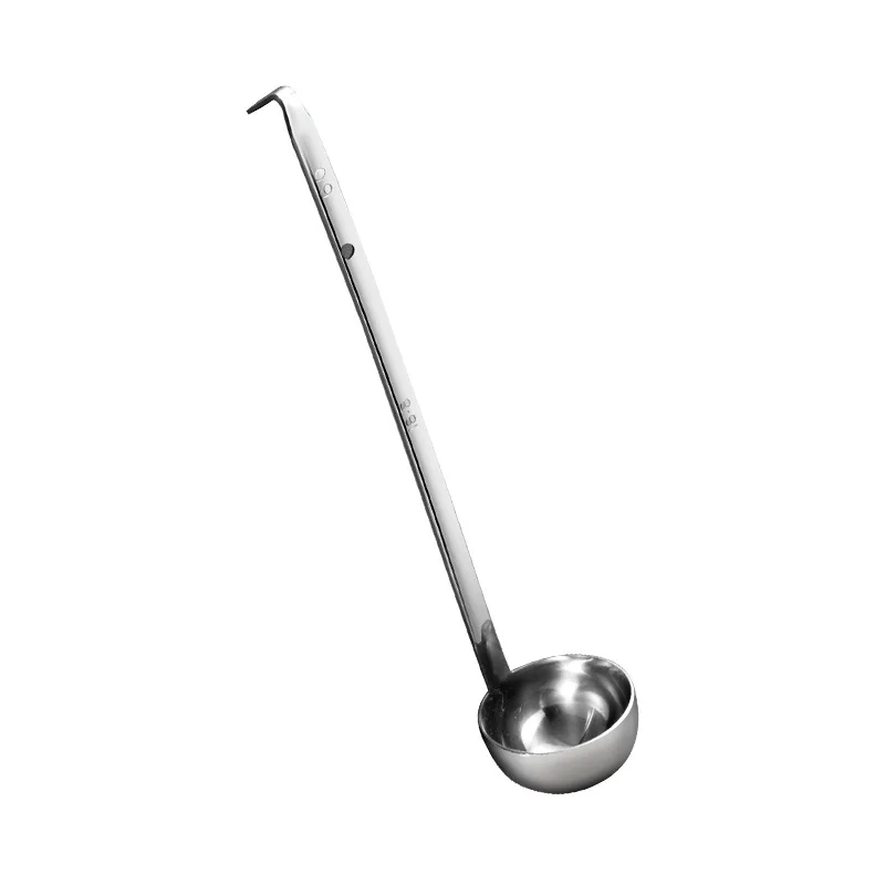 304 Measuring Spoon Stainless Steel Graduated Spoon with Hook Long Handle Gram Milk Tea Measuring kitchen measuring spoons